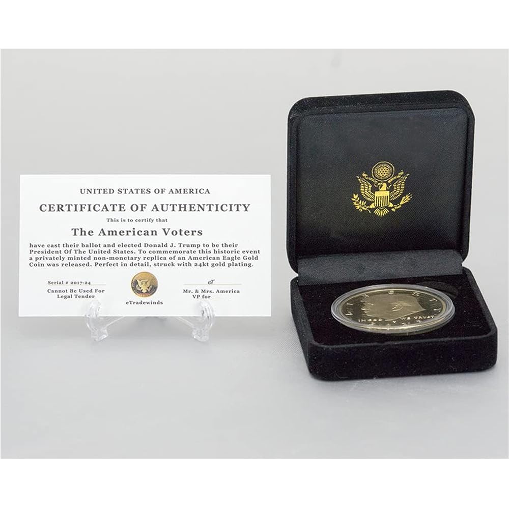 Amazon.com: Donald Trump Gold Challenge Coin Set, 45-47 Terms, in